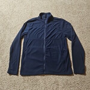 Fossa Apparel Jacket Mens Large 2580 Cambria Thermo-Fleece Blue Zip Lightweight